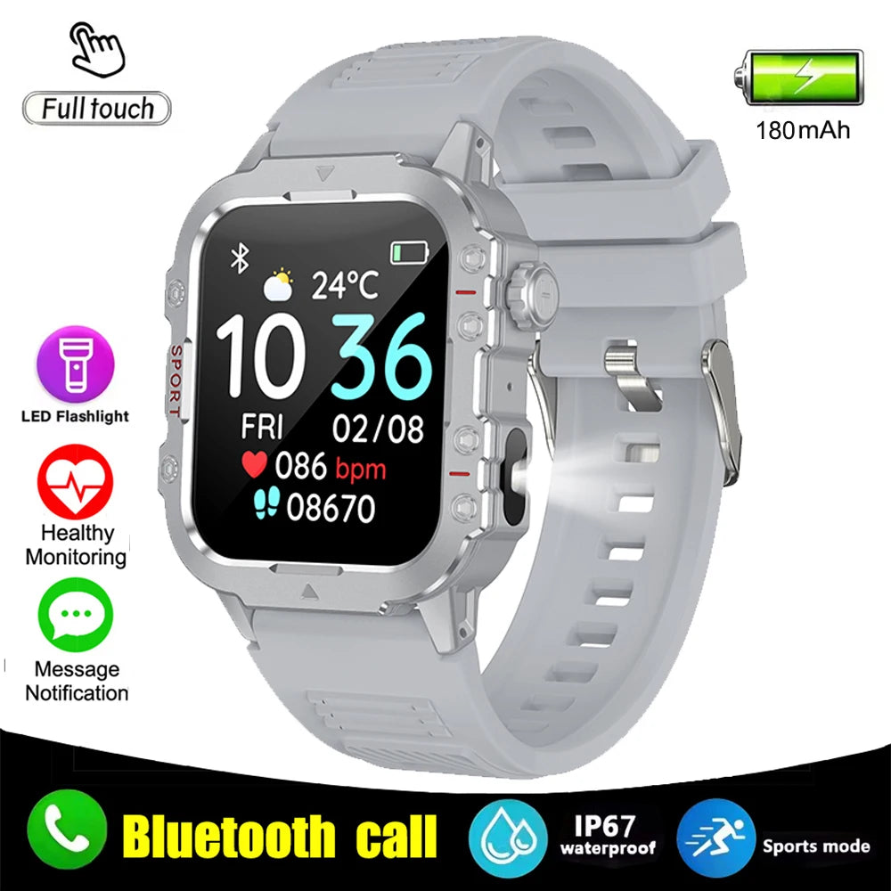 2026 New Military Smart Watch Men IP67 3ATM Outdoor