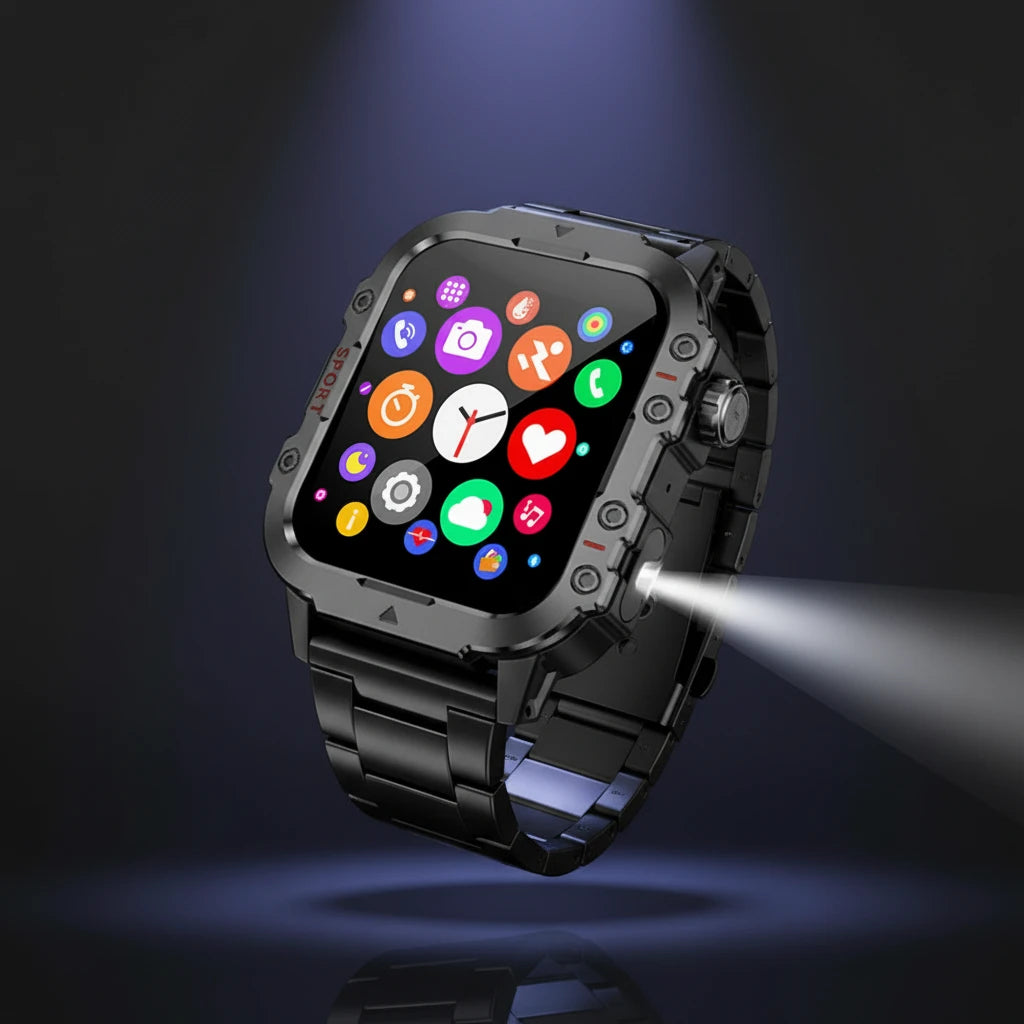 2026 New Military Smart Watch Men IP67 3ATM Outdoor