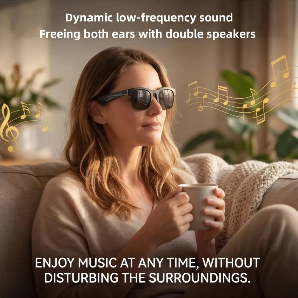 AI Smart Glasses — Bluetooth Calling, Music, UV400 & AI Translation