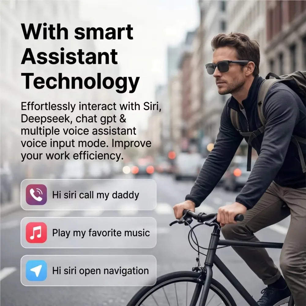 AI Smart Glasses — Bluetooth Calling, Music, UV400 & AI Translation