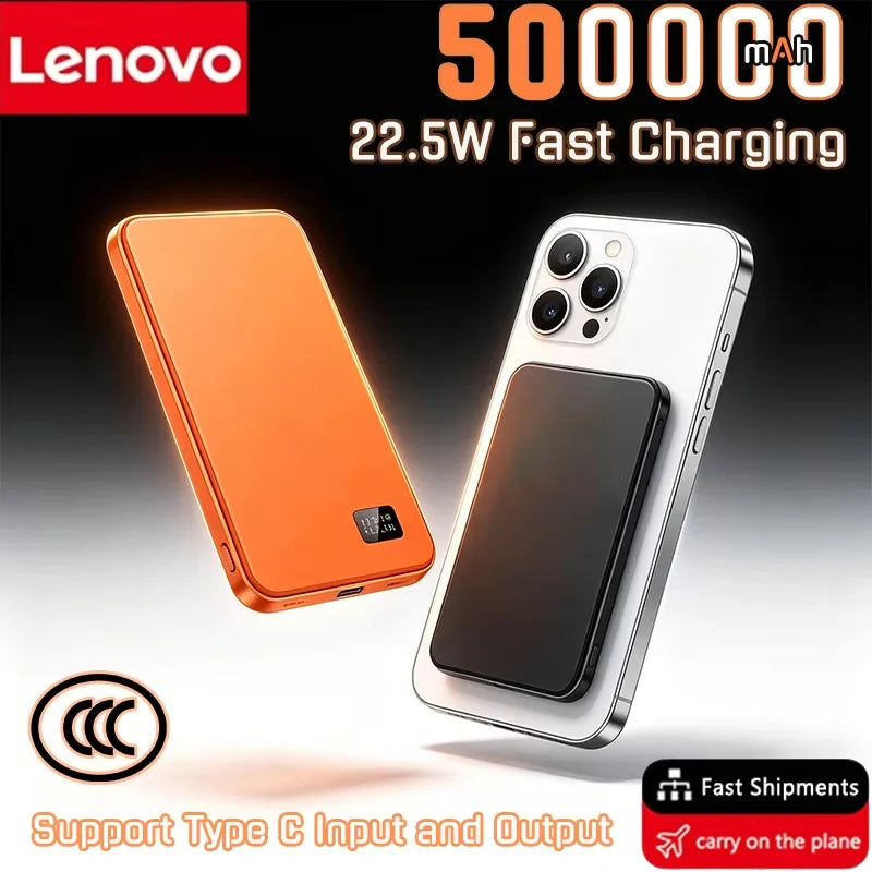 Lenovo 500000mAh Magsafe Magnetic Wireless Power Bank