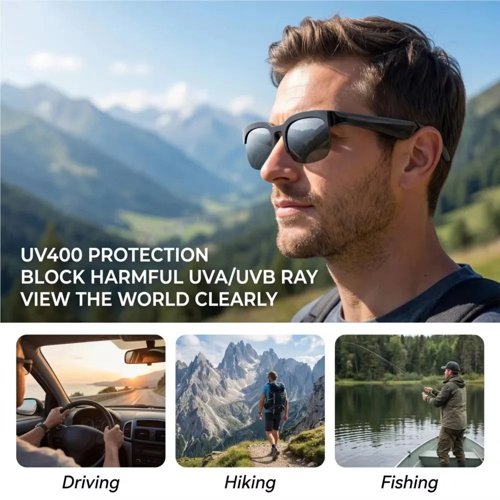 AI Smart Glasses — Bluetooth Calling, Music, UV400 & AI Translation